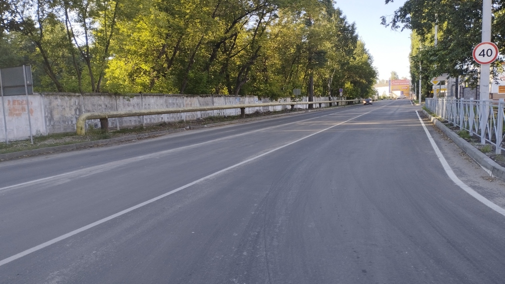 В Брянске провели капремонт автодороги в рамках нацпроекта