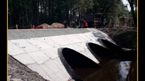 В Навлинском районе брянского региона продолжается капремонт моста через Крапивну