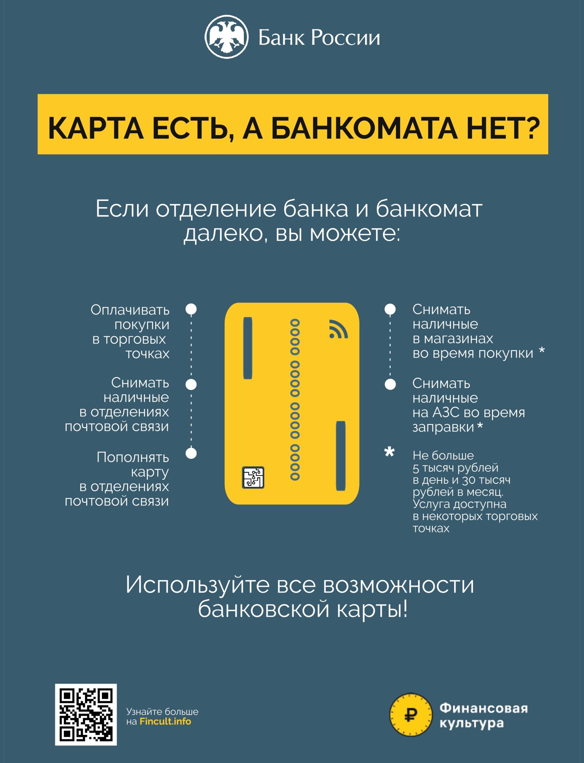 В Брянской области выросло количество торговых точек, где можно снять наличные на кассе