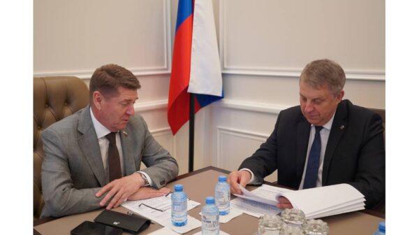 Глава Брянщины Александр Богомаз встретился с председателем комитета Совфеда РФ Андреем Шевченко