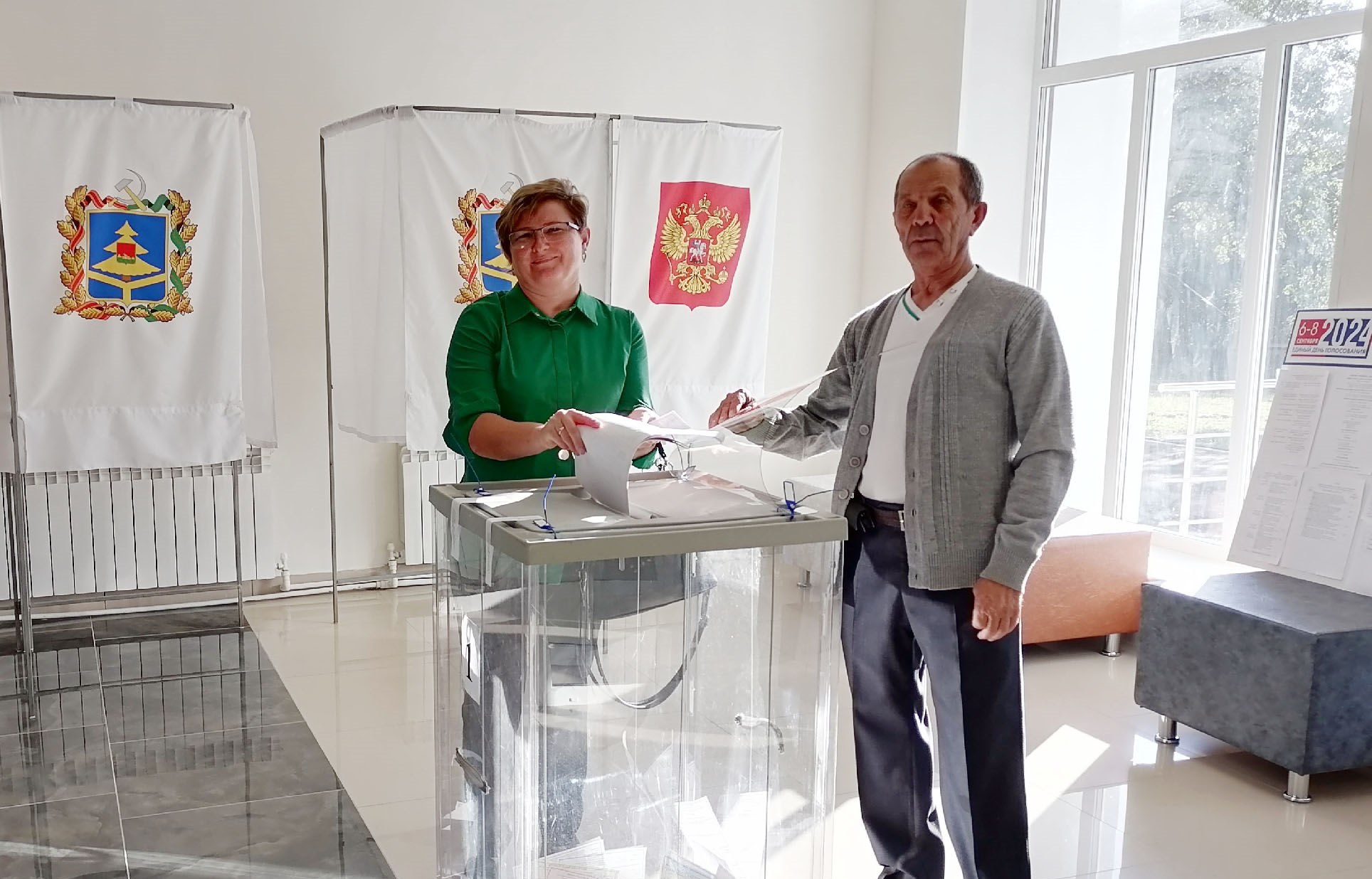 Избиратель брянской Красной Горы отметила, что для выборов созданы хорошие условия