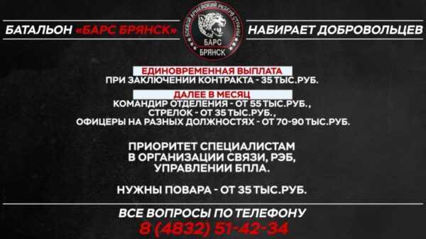 Жителям Брянской области рассказали, как вступить в региональный «БАРС»
