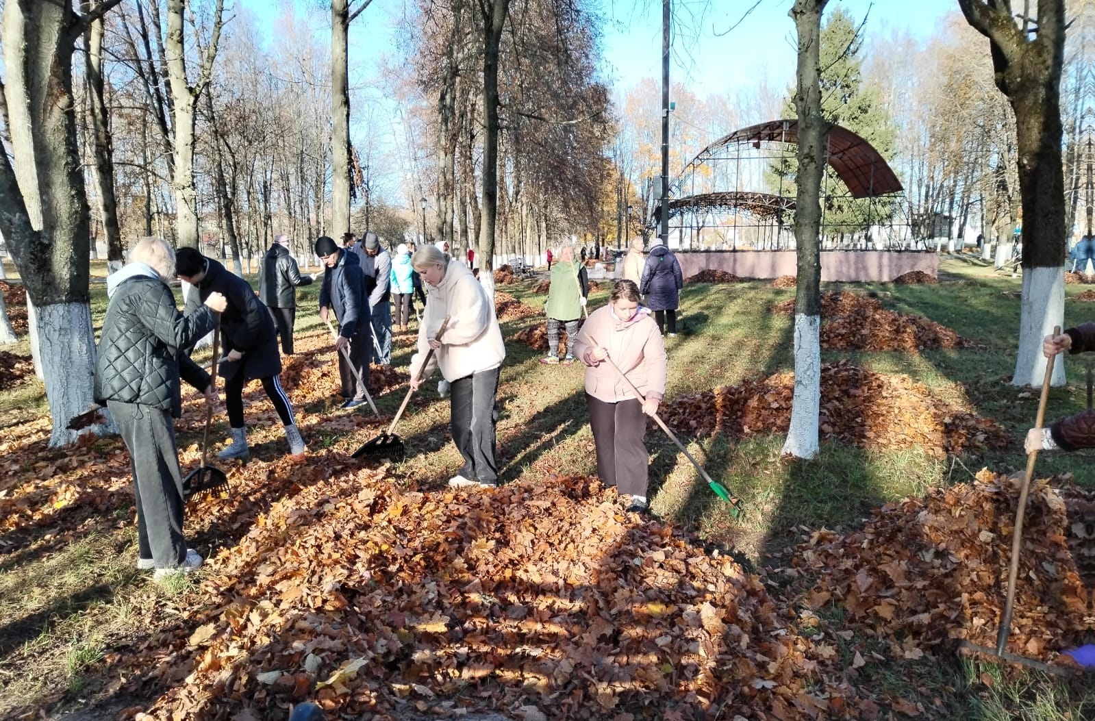 Осенний субботник в брянской Красной Горе