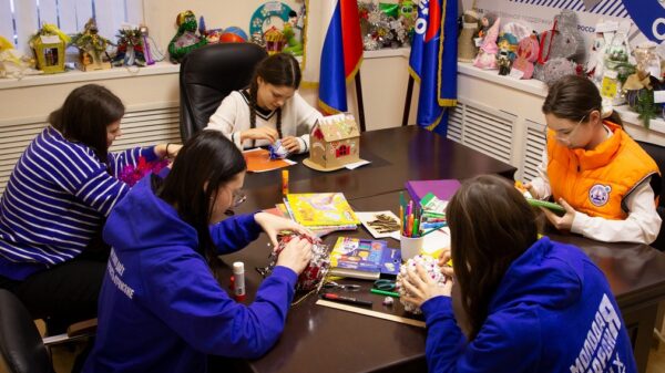 В брянском штабе общественной поддержки проходит новогодний флешмоб 