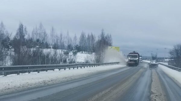 В брянском регионе продолжается очистка и обработка автодорог