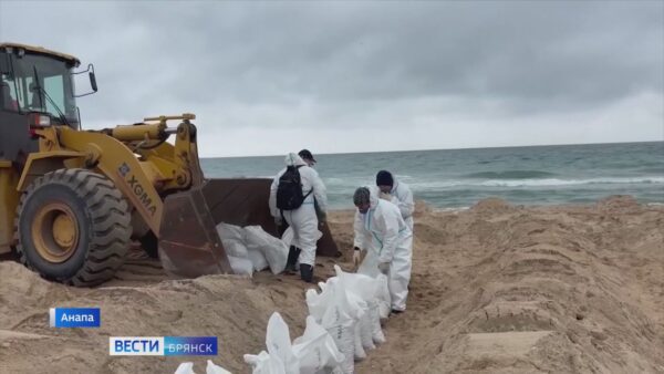 Олимпийский резерв Брянщины помогает ликвидировать последствия разлива нефтепродуктов в Анапе