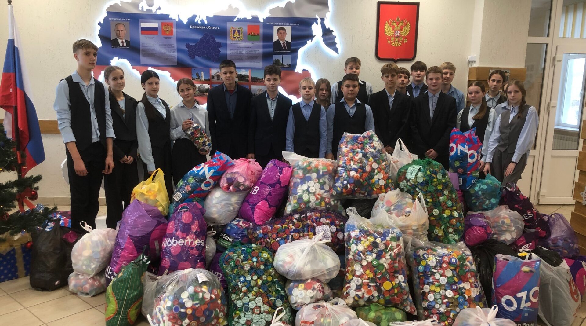 В Севском районе Брянщины школьники приняли участие в экологической акции