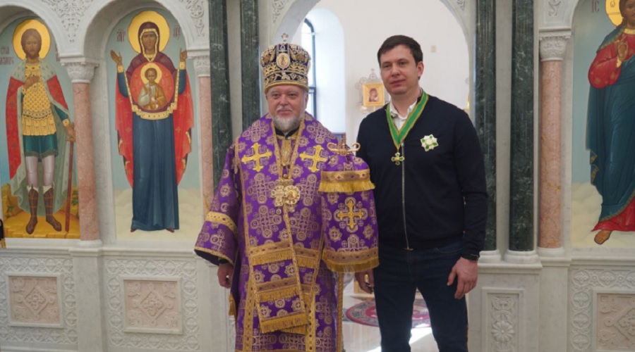 Романа Богомаза наградили высочайшей патриаршей наградой за строительство храма в брянском Меленске