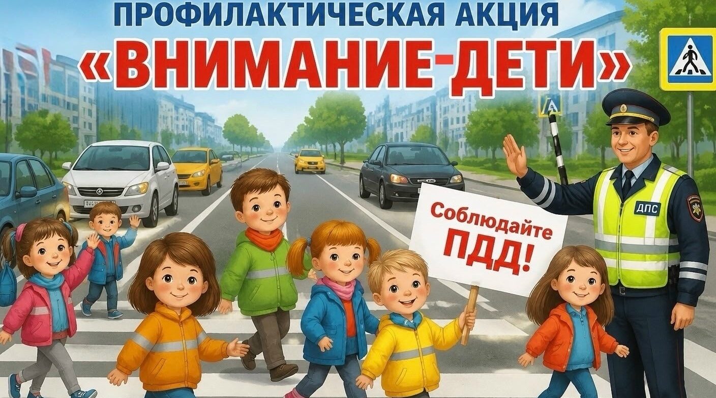 Госавтоинспекция г. Клинцы информирует о проведении оперативно-профилактического мероприятия «Внимание – дети!»